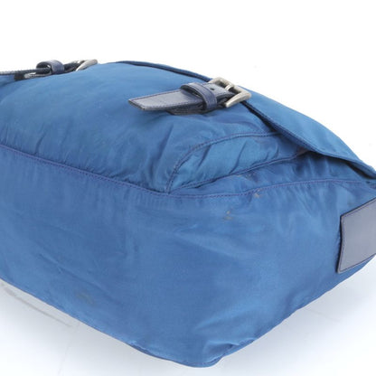 Prada Tessuto Nylon Triangle Logo Leather Shoulder Bag Crossbody Messenger