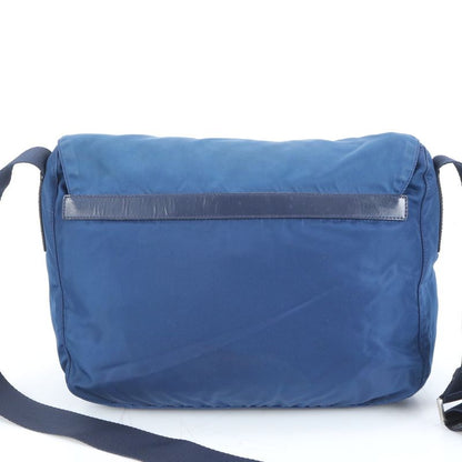 Prada Tessuto Nylon Triangle Logo Leather Shoulder Bag Crossbody Messenger