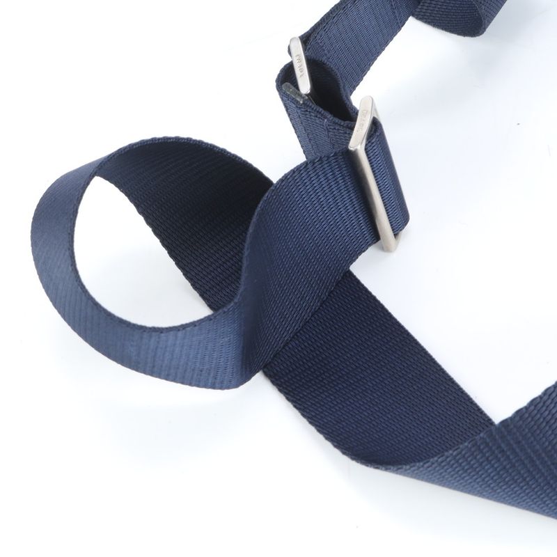 Prada Tessuto Nylon Triangle Logo Leather Shoulder Bag Crossbody Messenger