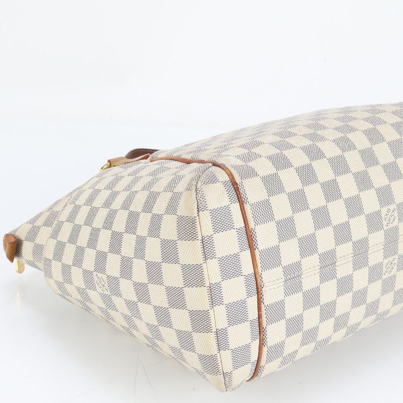 Louis Vuitton Damier Azure Totally MM N51262 Leather Tote Bag Shoulder A4 Women