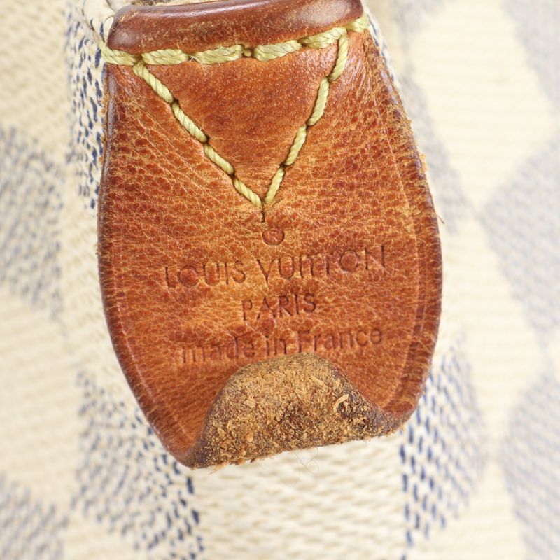 Louis Vuitton Damier Azure Totally MM N51262 Leather Tote Bag Shoulder A4 Women