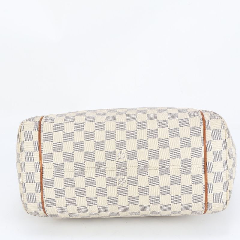 Louis Vuitton Damier Azure Totally MM N51262 Leather Tote Bag Shoulder A4 Women