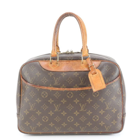 Louis Vuitton Monogram Deauville M47270 Leather Tote Bag Hand Brown Women EEE