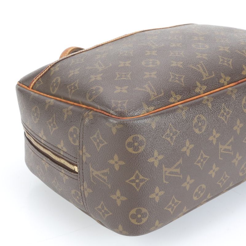 Louis Vuitton Monogram Deauville M47270 Leather Tote Bag Hand Brown Women EEE