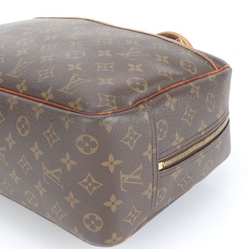 Louis Vuitton Monogram Deauville M47270 Leather Tote Bag Hand Brown Women EEE