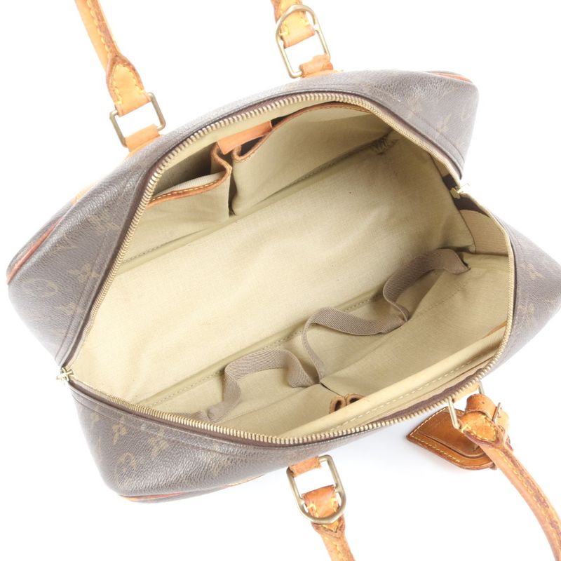 Louis Vuitton Monogram Deauville M47270 Leather Tote Bag Hand Brown Women EEE