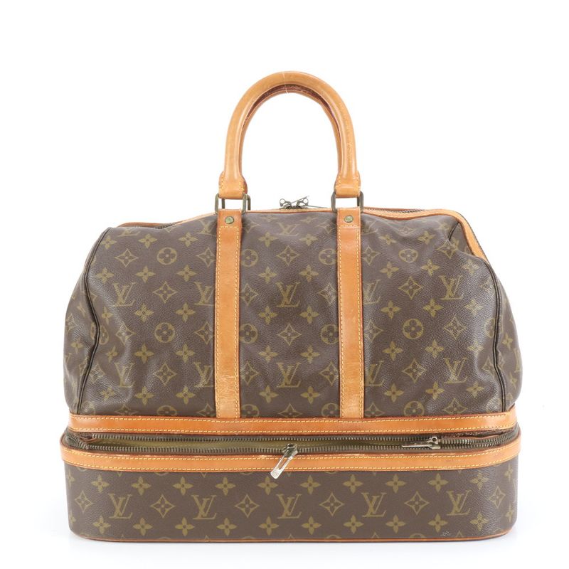 Louis Vuitton Monogram Sac Sport M41444 Leather Boston Bag Business Travel Tote