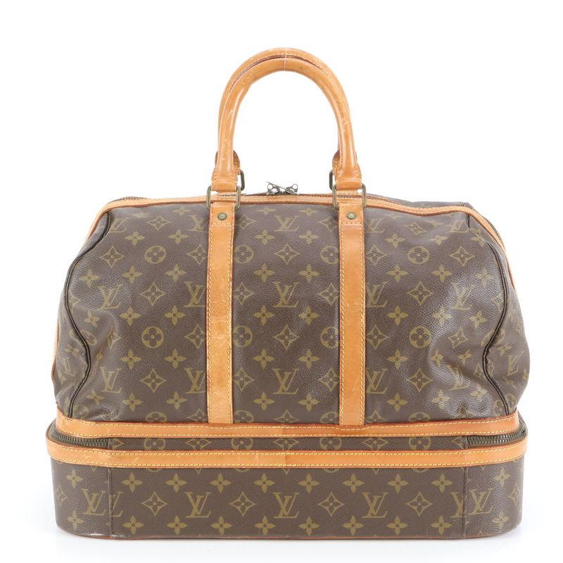 Louis Vuitton Monogram Sac Sport M41444 Leather Boston Bag Business Travel Tote