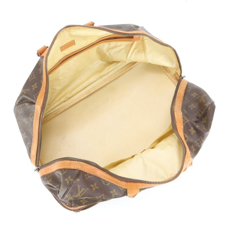 Louis Vuitton Monogram Sac Sport M41444 Leather Boston Bag Business Travel Tote
