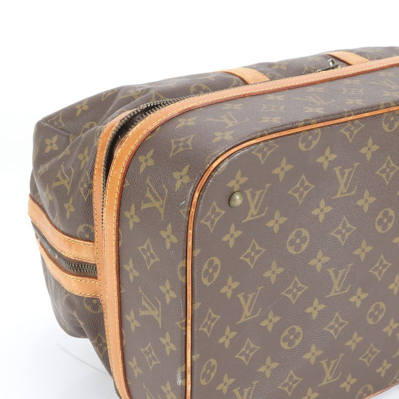 Louis Vuitton Monogram Sac Sport M41444 Leather Boston Bag Business Travel Tote