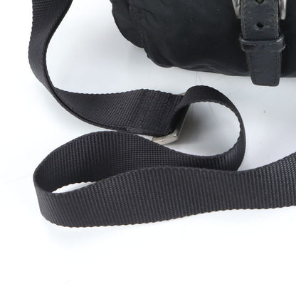 Prada Tessuto Nylon Triangle Logo Leather Shoulder Bag Crossbody Messenger