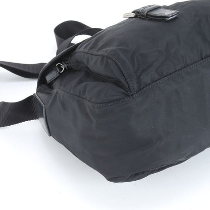 Prada Tessuto Nylon Triangle Logo Leather Shoulder Bag Crossbody Messenger