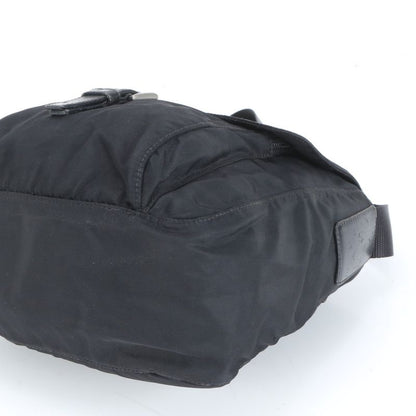 Prada Tessuto Nylon Triangle Logo Leather Shoulder Bag Crossbody Messenger