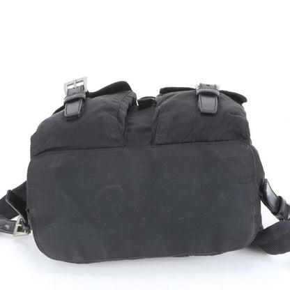 Prada Tessuto Nylon Triangle Logo Backpack Sac Backpack Black Women EEE Da13-9