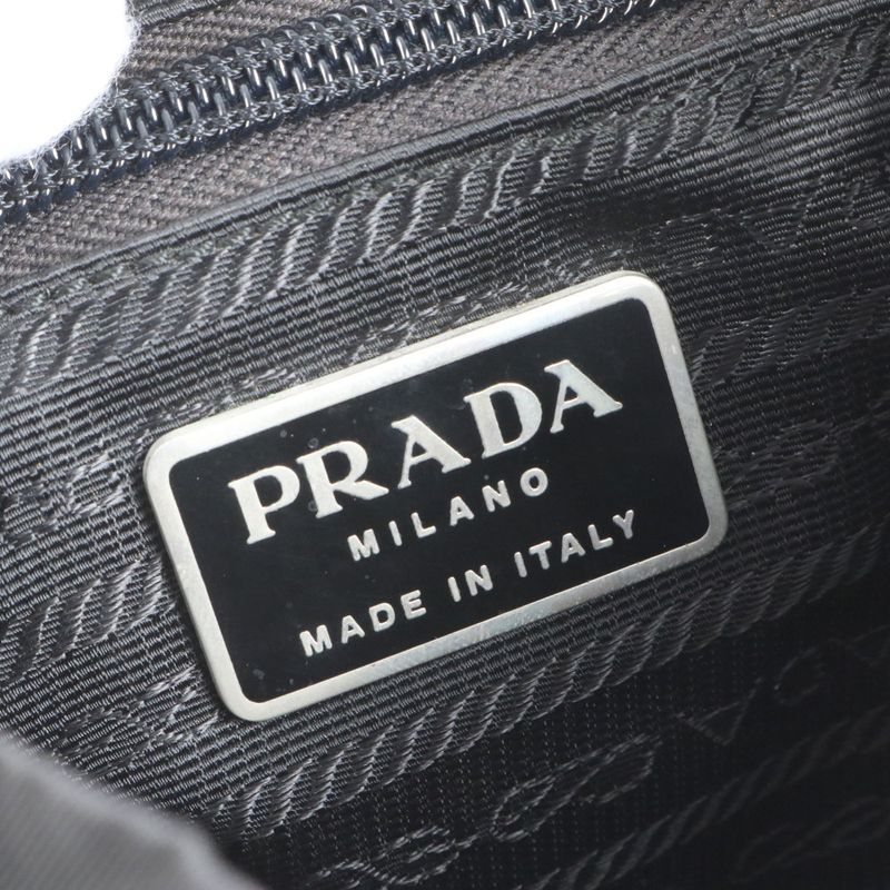 Prada Tessuto Nylon Triangle Logo Backpack Sac Backpack Black Women EEE Da13-9