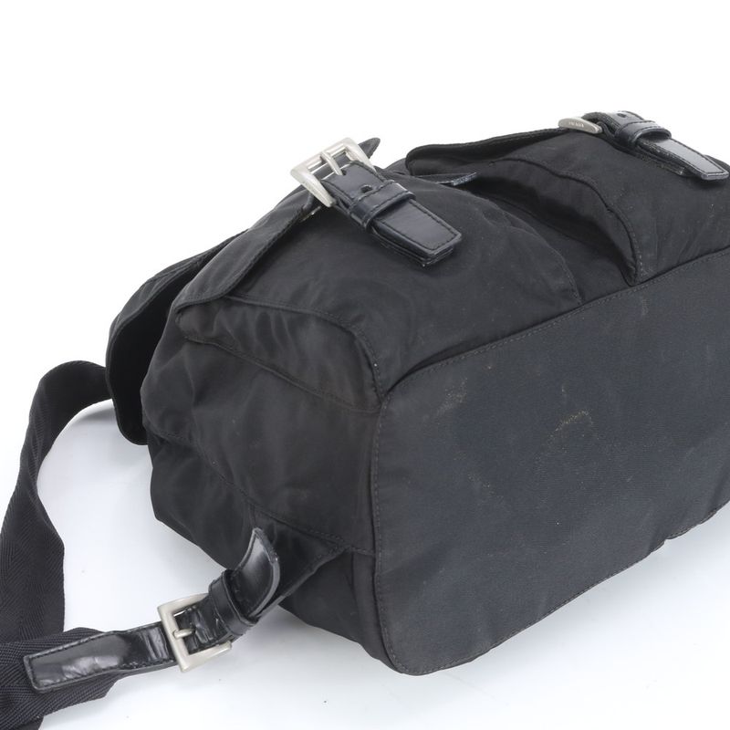 Prada Tessuto Nylon Triangle Logo Backpack Sac Backpack Black Women EEE Da13-9