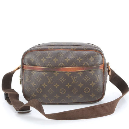 Louis Vuitton Monogram Reporter PM M45254 Leather Shoulder Bag Crossbody Brown