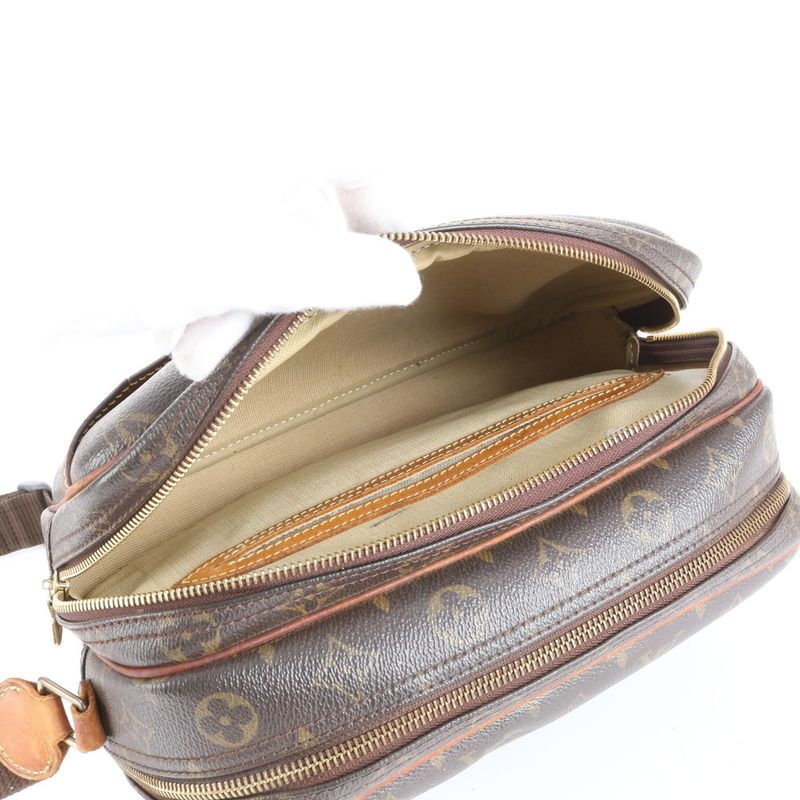 Louis Vuitton Monogram Reporter PM M45254 Leather Shoulder Bag Crossbody Brown