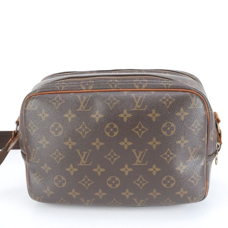 Louis Vuitton Monogram Reporter PM M45254 Leather Shoulder Bag Crossbody Brown