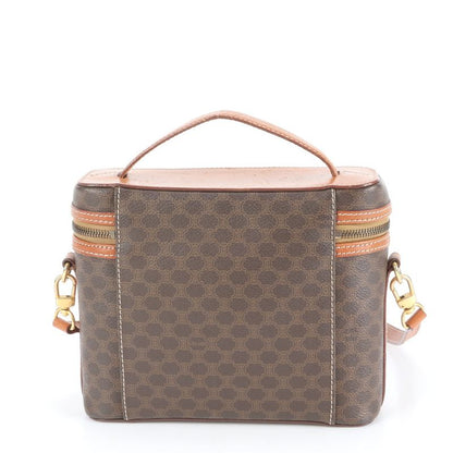 Vintage Celine Macadam Leather 2WAY Vanity Bag Crossbody Shoulder Crossbody