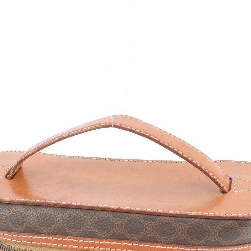 Vintage Celine Macadam Leather 2WAY Vanity Bag Crossbody Shoulder Crossbody