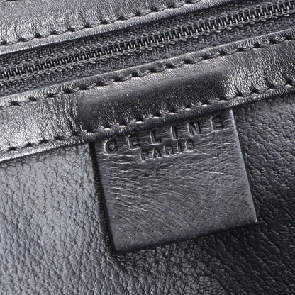 Celine Macadam Triomphe Leather Tote Bag Shoulder Black Business Commute