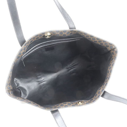 Celine Macadam Triomphe Leather Tote Bag Shoulder Black Business Commute