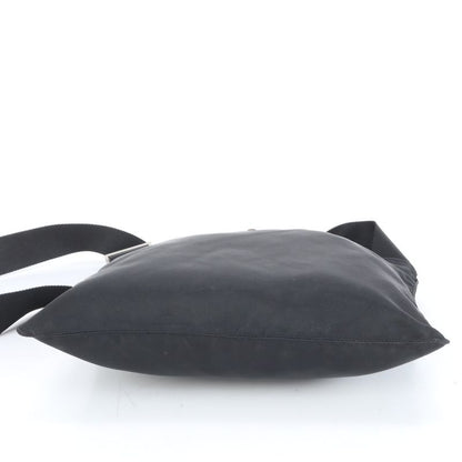 Prada Tessuto Nylon Triangle Logo Shoulder Bag Crossbody Messenger Black Mens