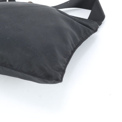 Prada Tessuto Nylon Triangle Logo Shoulder Bag Crossbody Messenger Black Mens