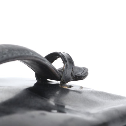 Chanel Coco Mark Vanity Bag Patent Leather Hand Tote Black Genuine Leather