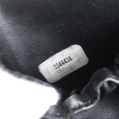 Chanel Coco Mark Vanity Bag Patent Leather Hand Tote Black Genuine Leather