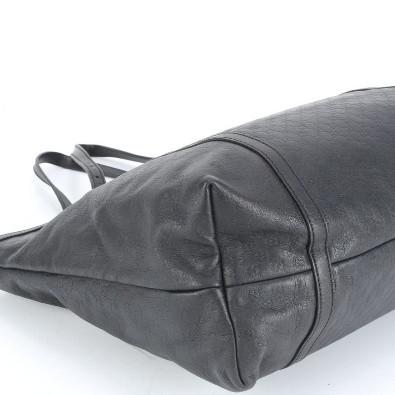 Gucci Micro Guccissima Nice Leather Tote Bag Shoulder 309613 Black A4 Women's