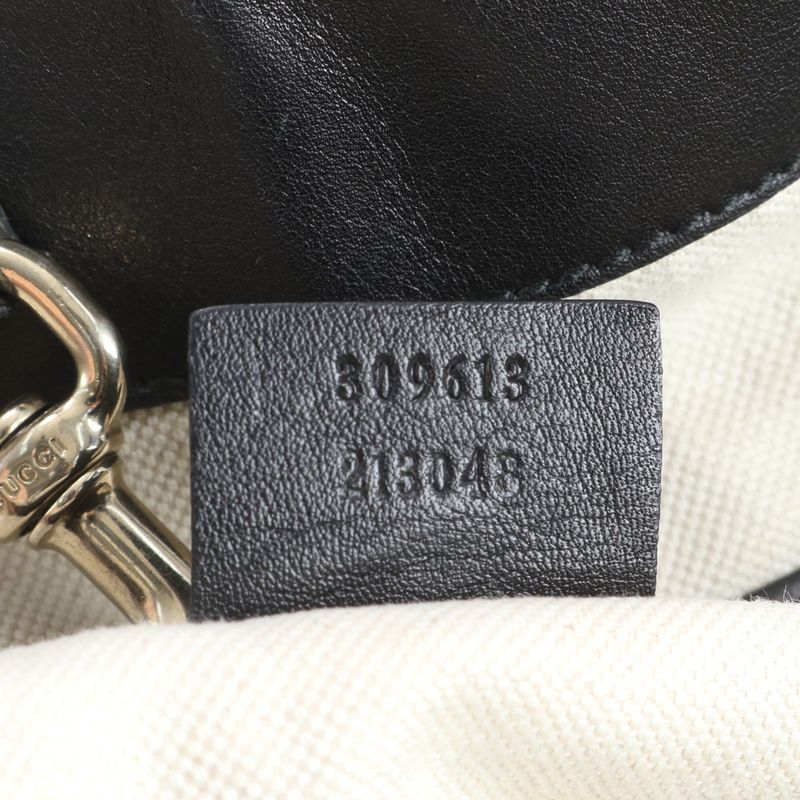 Gucci Micro Guccissima Nice Leather Tote Bag Shoulder 309613 Black A4 Women's