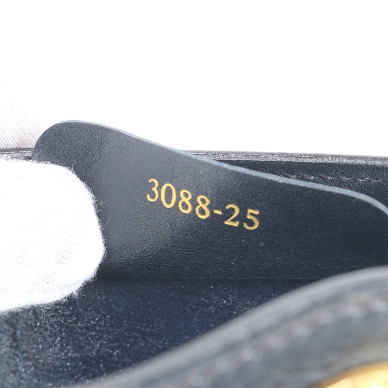 Vintage Old Gucci Sherry Line Leather Second Bag Hand Second Pouch Black Ladies