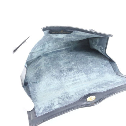 Vintage Old Gucci Sherry Line Leather Second Bag Hand Second Pouch Black Ladies