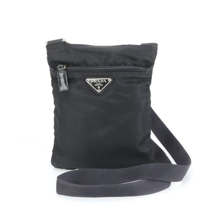 Prada Tessuto Nylon Triangle Logo Leather Shoulder Bag Crossbody Messenger Men