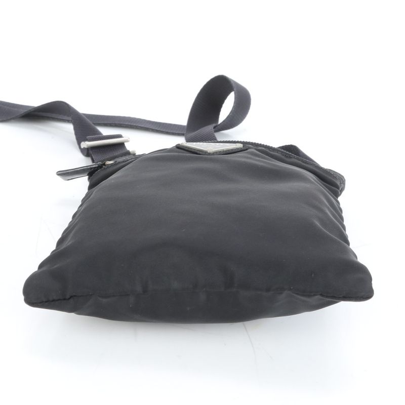 Prada Tessuto Nylon Triangle Logo Leather Shoulder Bag Crossbody Messenger Men