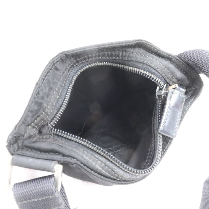 Prada Tessuto Nylon Triangle Logo Leather Shoulder Bag Crossbody Messenger Men