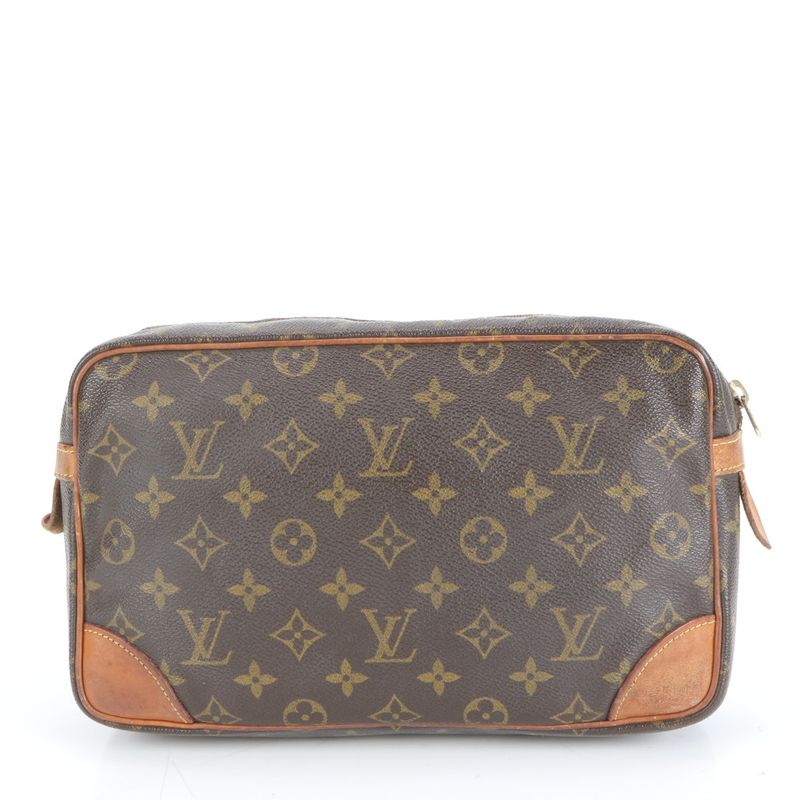 Louis Vuitton Monogram Compiègne 28 M51845 Leather Second Bag Clutch Pouch
