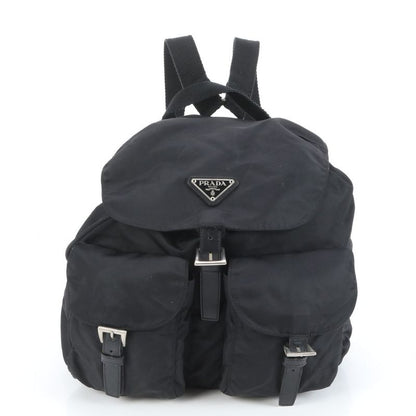 Prada Tessuto Nylon Triangle Logo Leather Backpack Sac Backpack Women EEE Da19-3