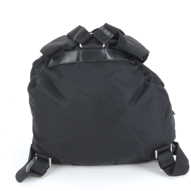 Prada Tessuto Nylon Triangle Logo Leather Backpack Sac Backpack Women EEE Da19-3