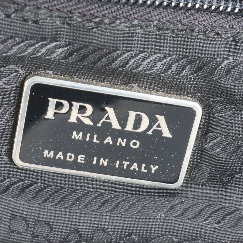 Prada Tessuto Nylon Triangle Logo Leather Backpack Sac Backpack Women EEE Da19-3