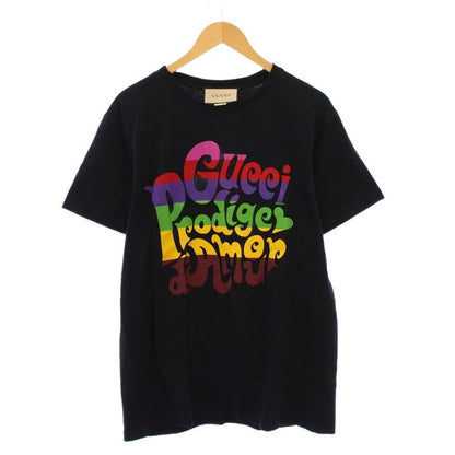 Gucci Prodige D'amour T-shirt Short Sleeves Crew Neck Logo Print S Black BB