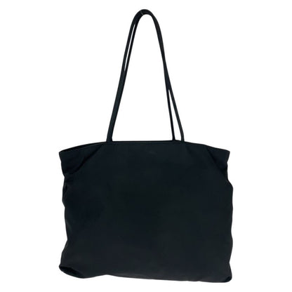 Prada Tessuto Triangle Logo Plate Black Silver Hardware Nylon Shoulder Bag Tote