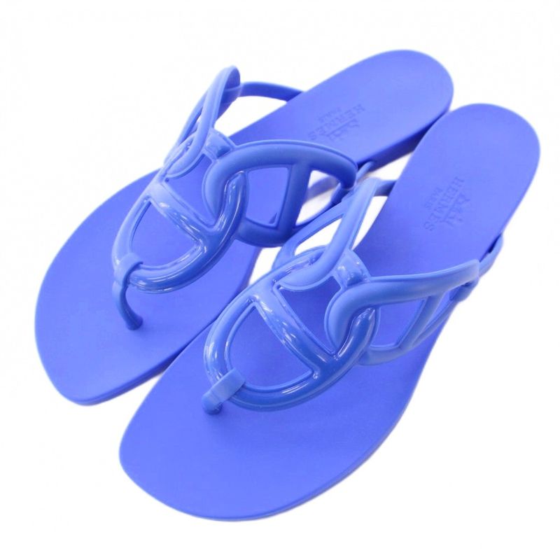 Hermes Egerie Sandal Egerie Sandal Thong Sandal Flat Braided One Color 36 Blue