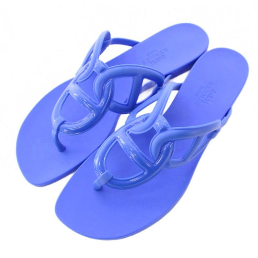 Hermes Egerie Sandal Egerie Sandal Thong Sandal Flat Braided One Color 36 Blue