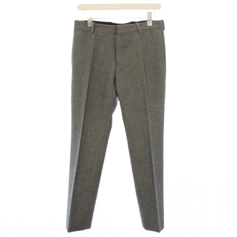 Balenciaga Pants Slacks Zip Fly Wool 44 Gray 272546 TK