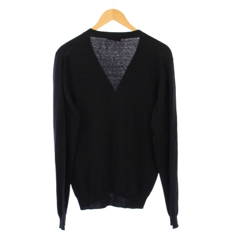 Prada Knitted Cardigan Long Sleeve V Neck Light Hand One Color None Fabric