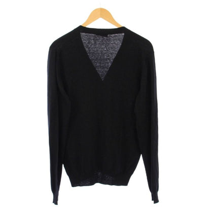 Prada Knitted Cardigan Long Sleeve V Neck Light Hand One Color None Fabric