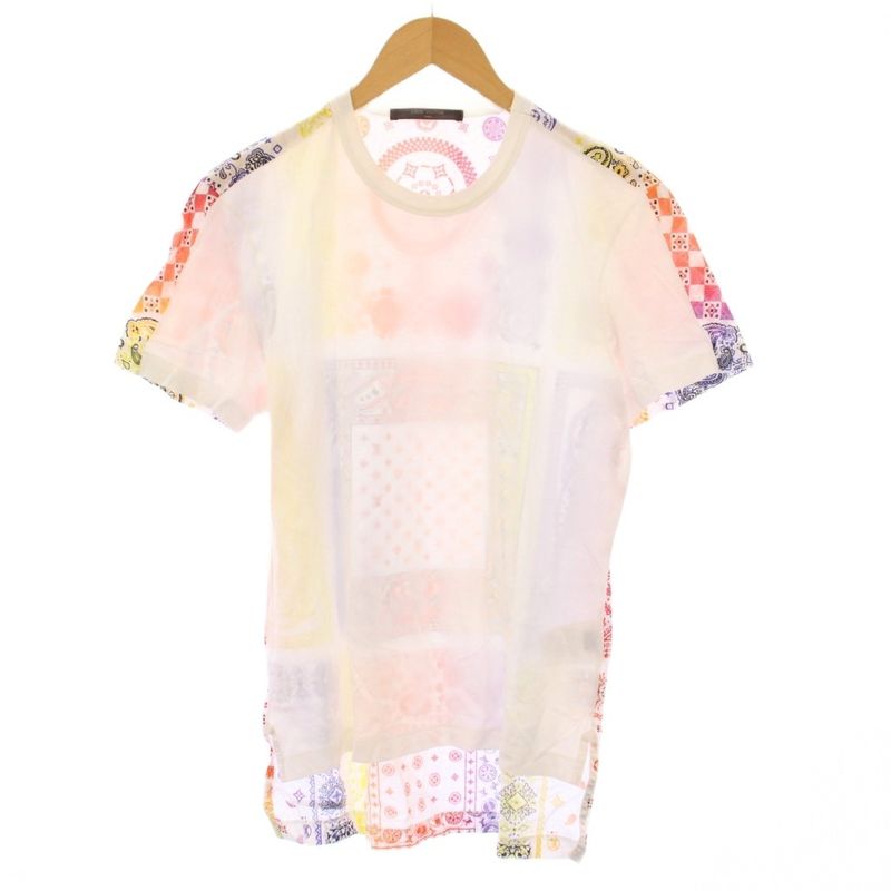 Louis Vuitton Fragment Paisley Monogram T-shirt Short Sleeve Crew Neck Cutout